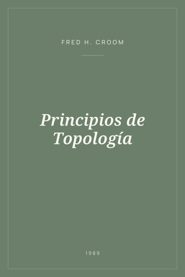 Portada de Principios de Topología