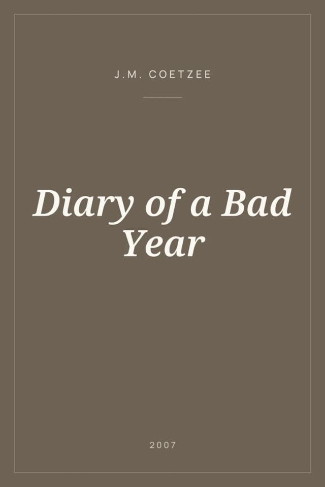 Portada de Diary of a Bad Year