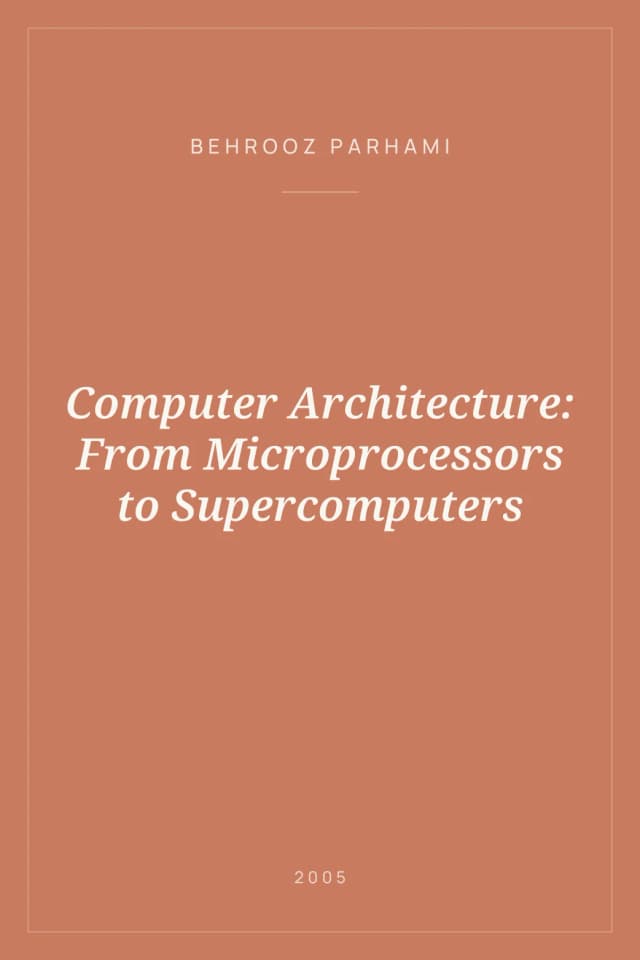 Portada de Computer Architecture: From Microprocessors to Supercomputers