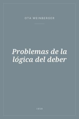 Portada de Problemas de la lógica del deber