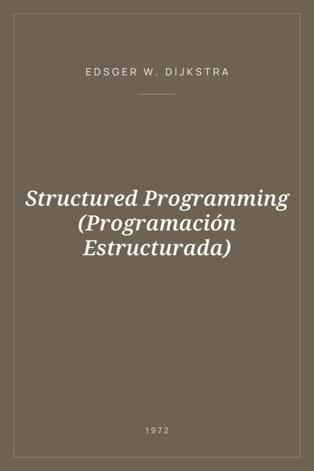 Portada de Structured Programming (Programación Estructurada)