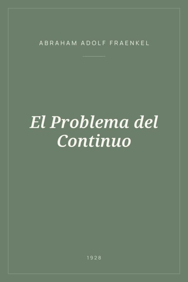 Portada de El Problema del Continuo