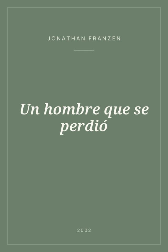 Portada de Un hombre que se perdió