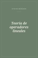 Portada de Teoría de operadores lineales