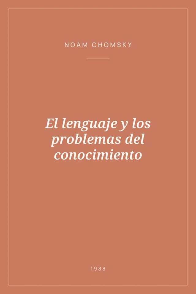 Portada de El lenguaje y los problemas del conocimiento