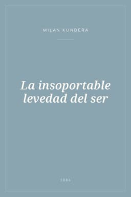 Portada de La insoportable levedad del ser