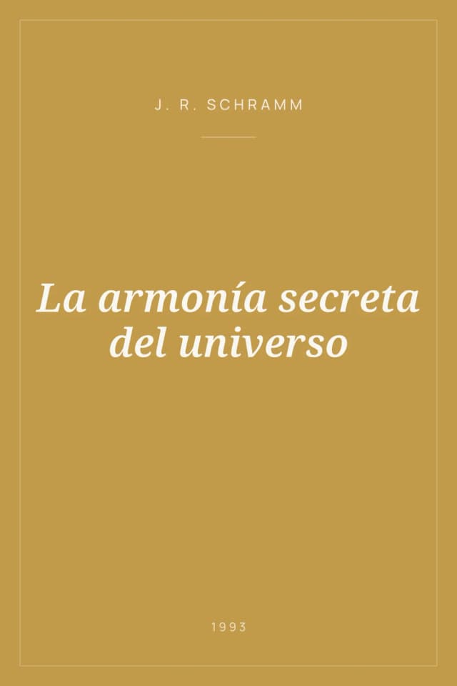 Portada de La armonía secreta del universo