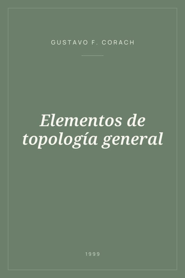 Portada de Elementos de topología general