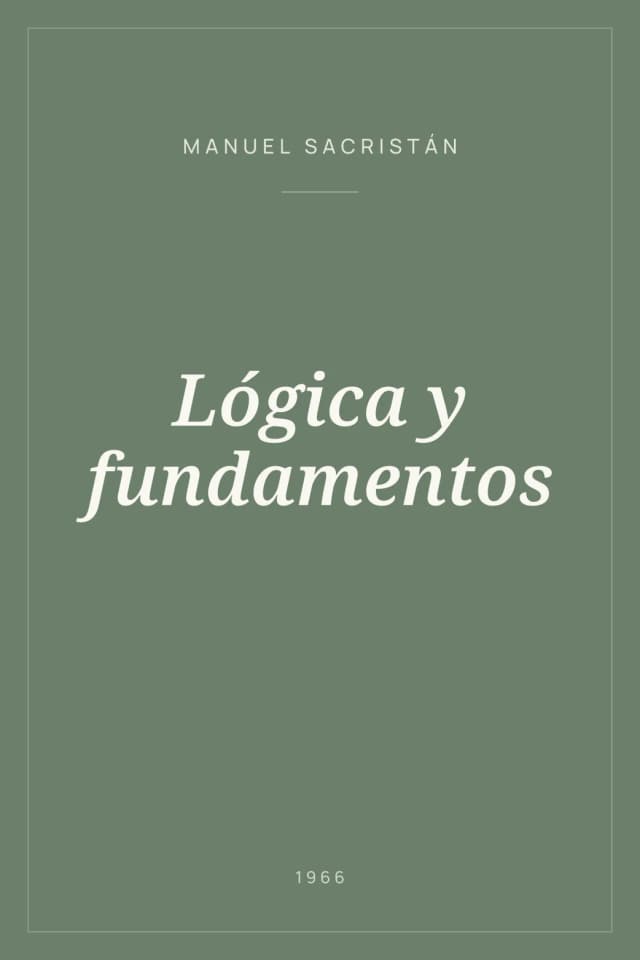 Portada de Lógica y fundamentos