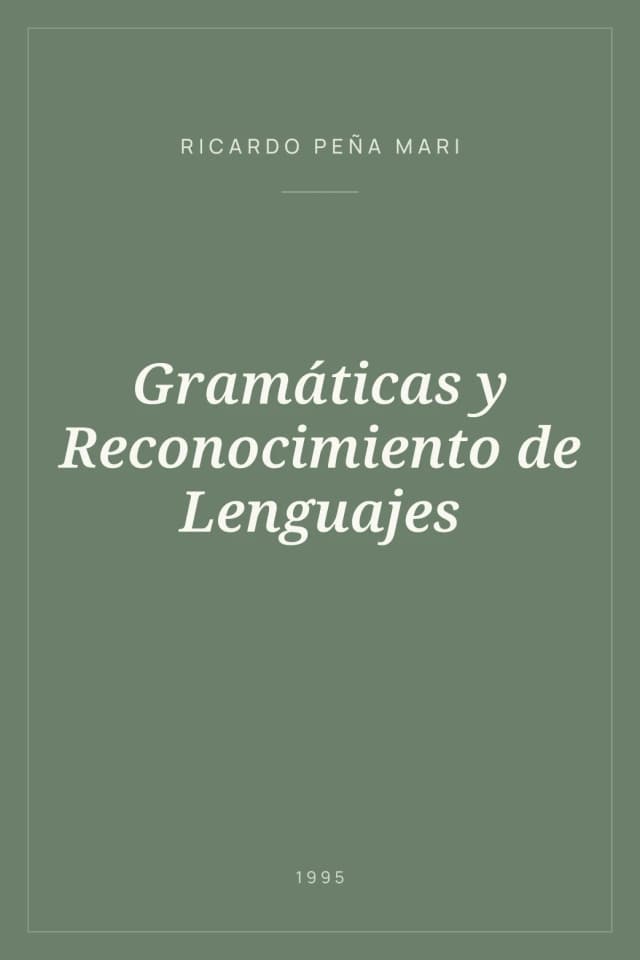Portada de Gramáticas y Reconocimiento de Lenguajes