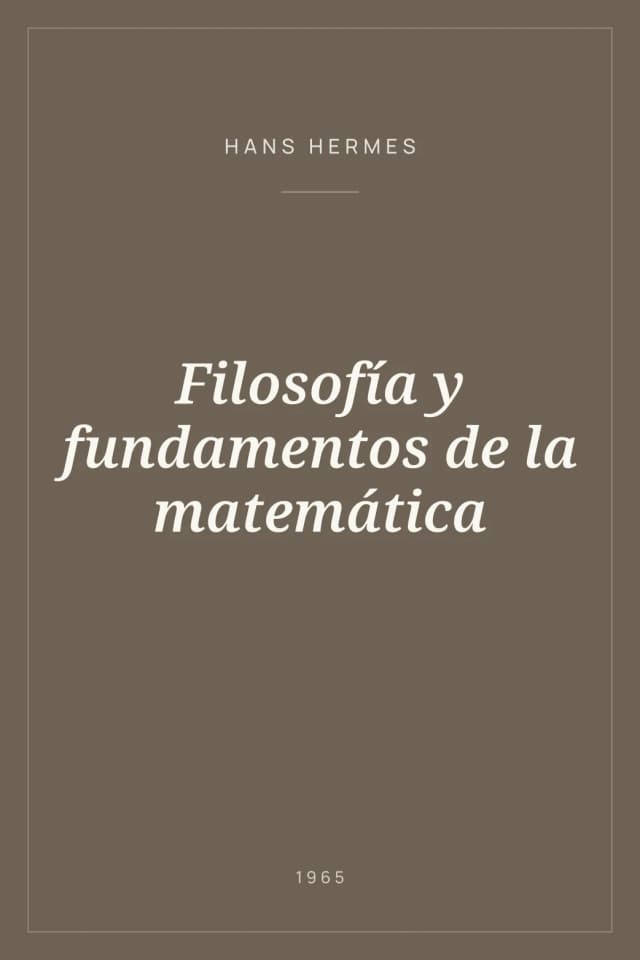Portada de Filosofía y fundamentos de la matemática