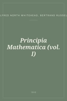 Portada de Principia Mathematica (vol. I)