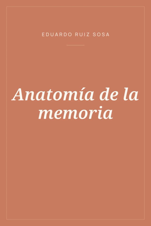 Portada de Anatomía de la memoria