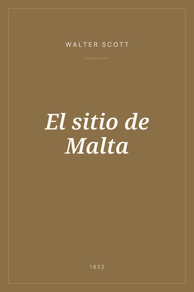 Portada de El sitio de Malta