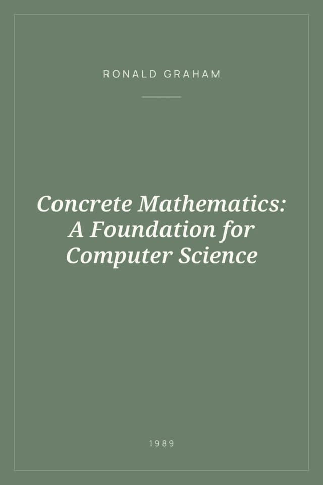 Portada de Concrete Mathematics: A Foundation for Computer Science