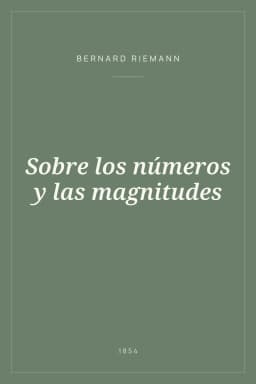Portada de Sobre los números y las magnitudes