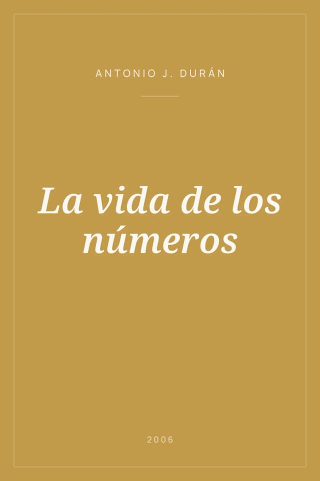 Portada de La vida de los números