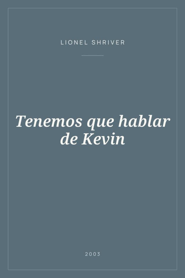 Portada de Tenemos que hablar de Kevin