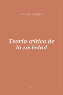 Portada de Teoría crítica de la sociedad