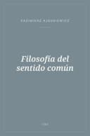 Portada de Filosofía del sentido común