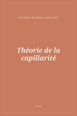 Portada de Théorie de la capillarité