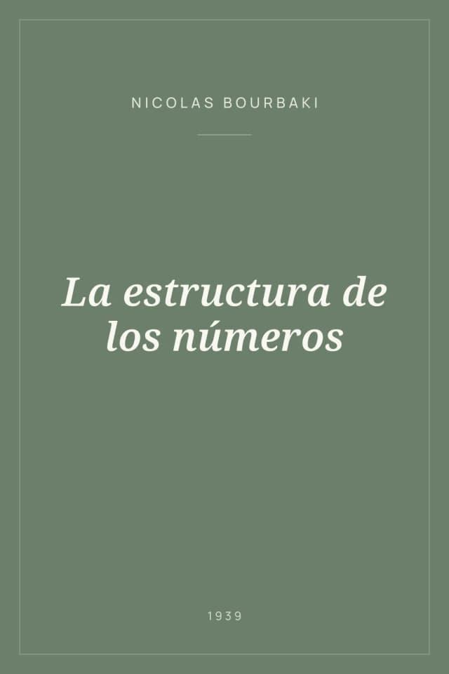 Portada de La estructura de los números