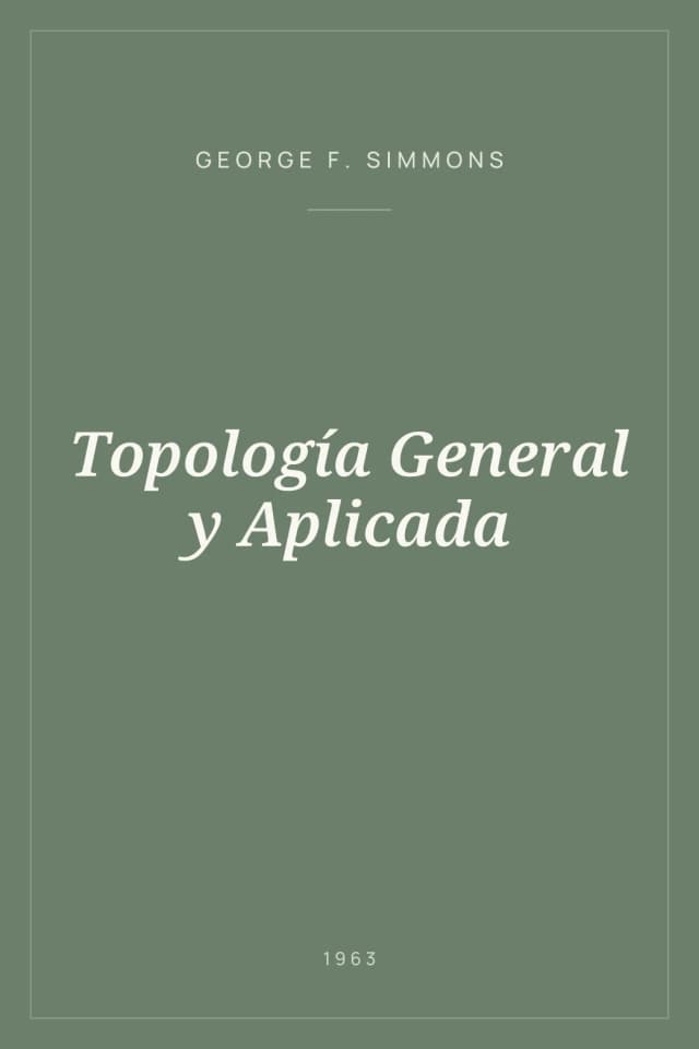 Portada de Topología General y Aplicada