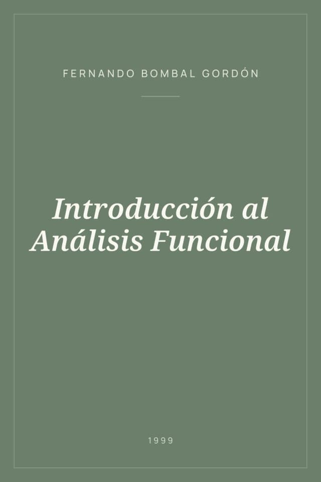 Portada de Introducción al Análisis Funcional