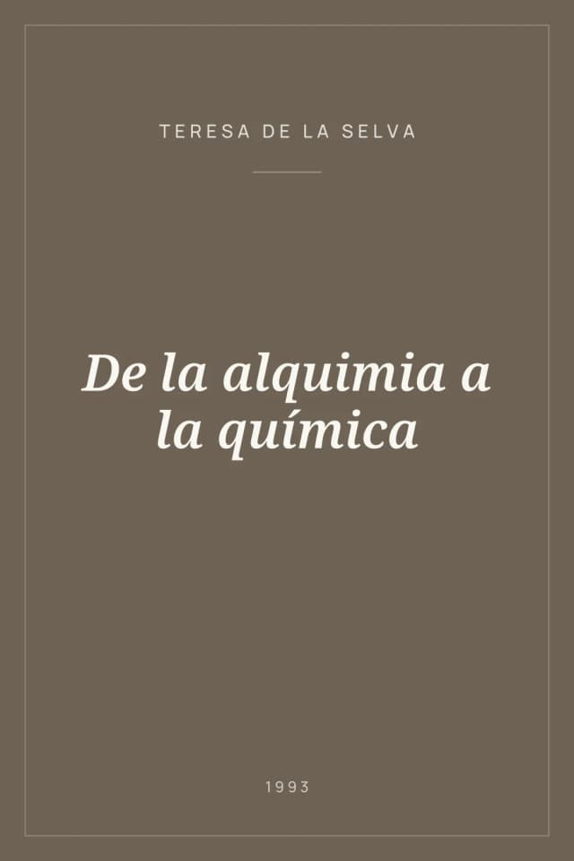 Portada de De la alquimia a la química