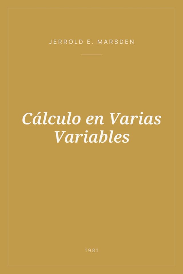 Portada de Cálculo en Varias Variables
