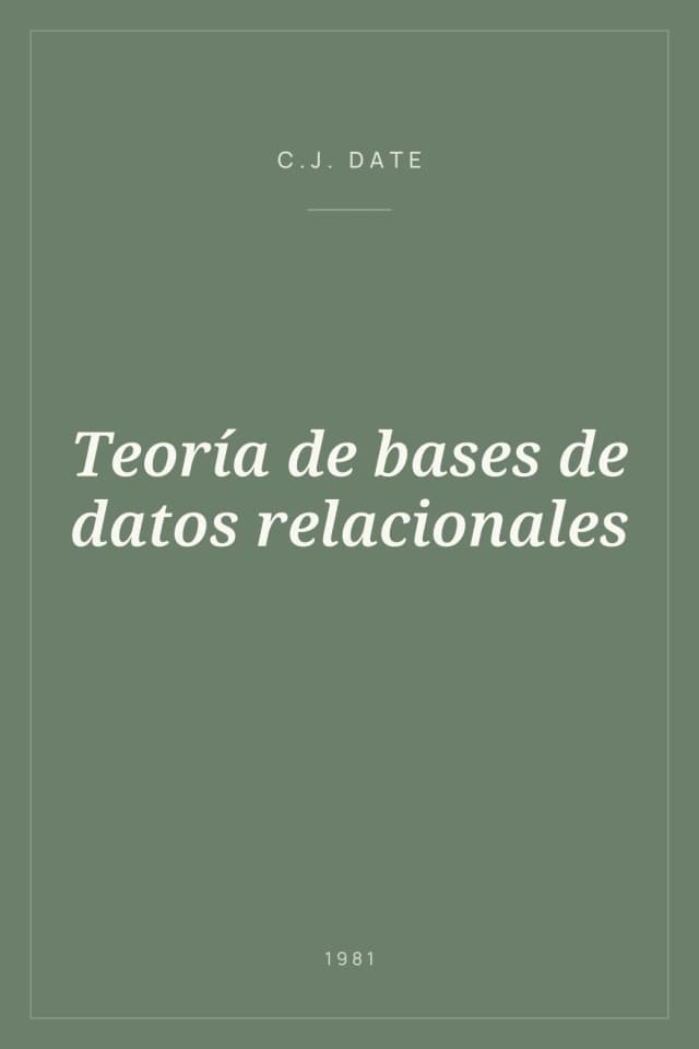 Portada de Teoría de bases de datos relacionales