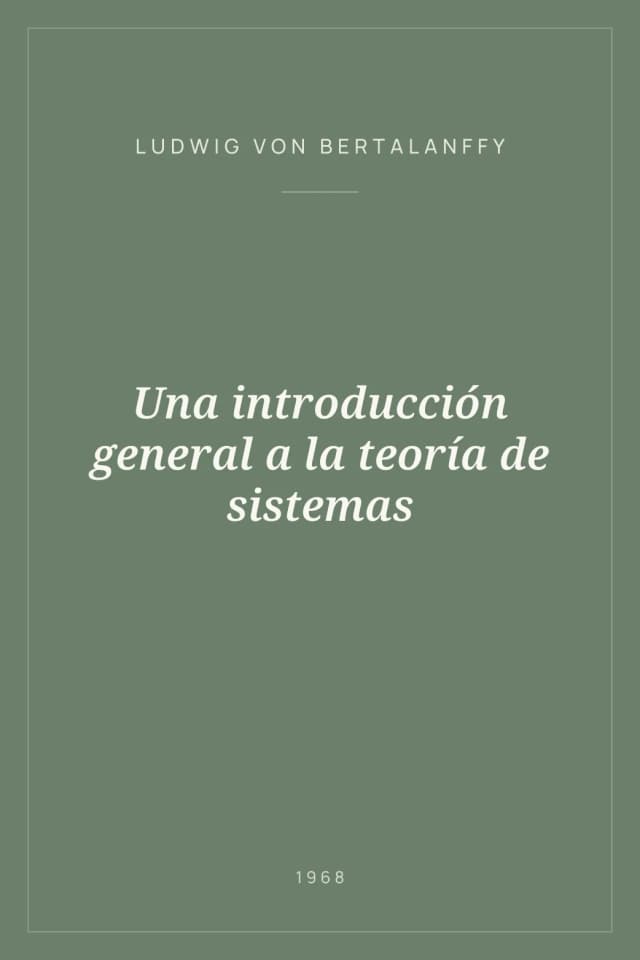 Portada de Una introducción general a la teoría de sistemas