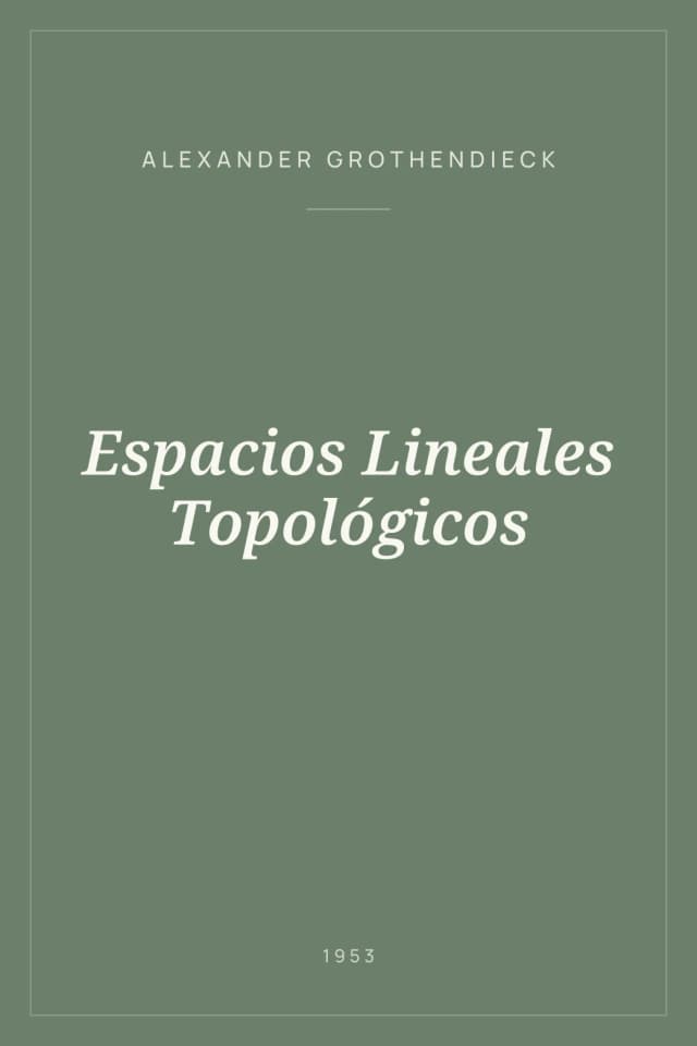 Portada de Espacios Lineales Topológicos