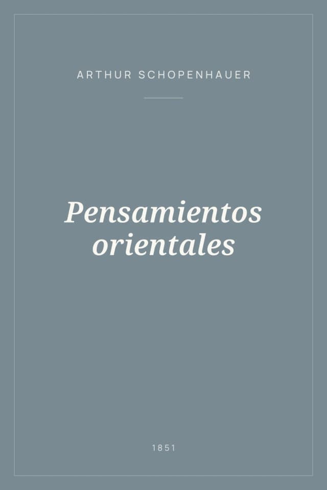 Portada de Pensamientos orientales