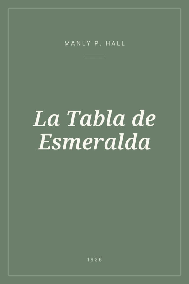 Portada de La Tabla de Esmeralda