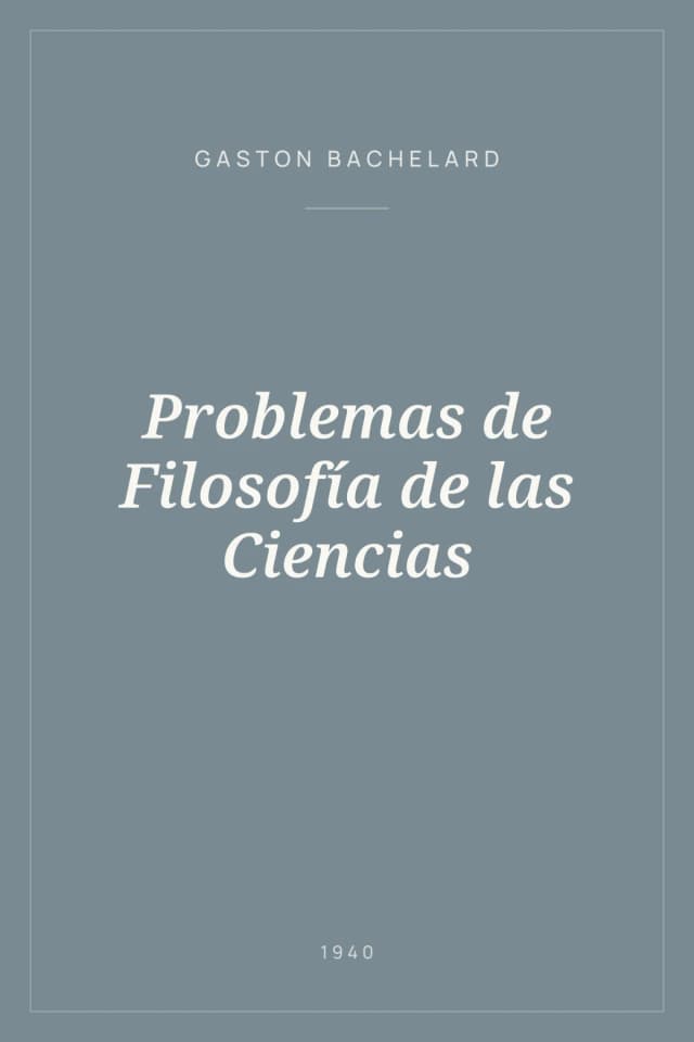 Portada de Problemas de Filosofía de las Ciencias