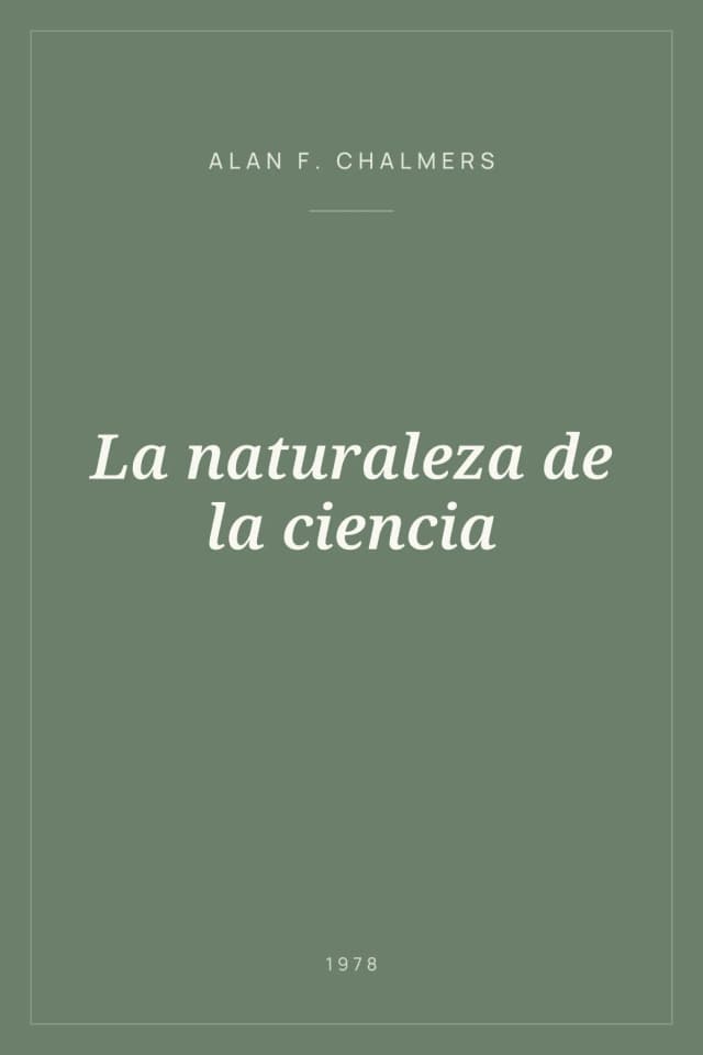 Portada de La naturaleza de la ciencia