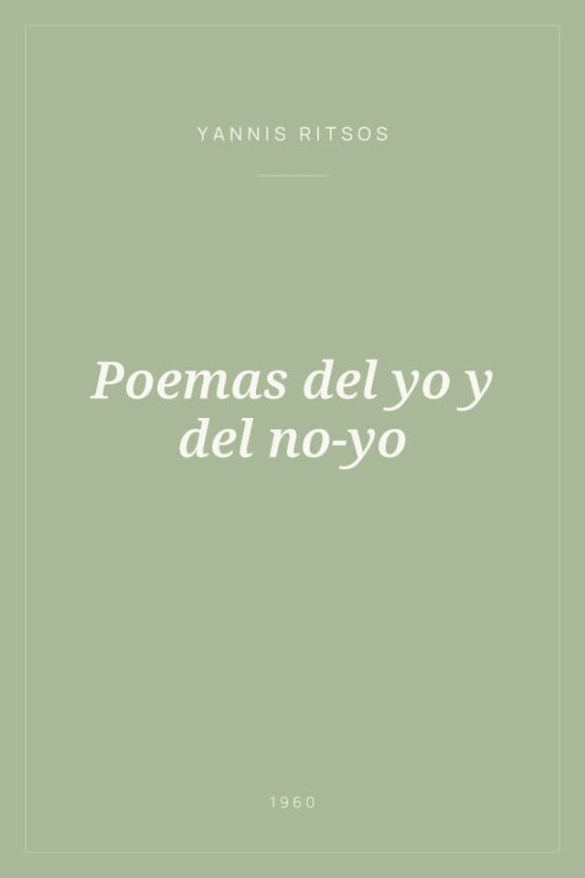 Portada de Poemas del yo y del no-yo