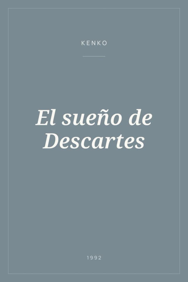 Portada de El sueño de Descartes
