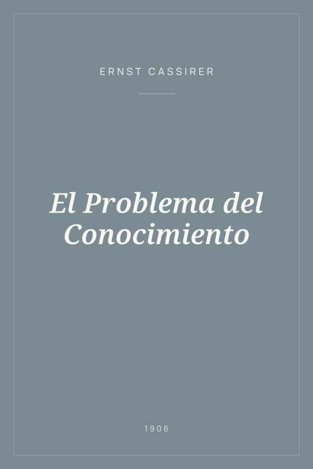 Portada de El Problema del Conocimiento