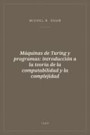 Portada de Máquinas de Turing y programas: introducción a la teoría de la computabilidad y la complejidad