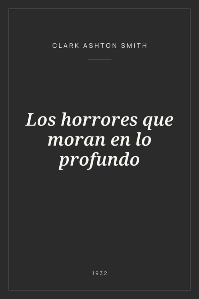 Portada de Los horrores que moran en lo profundo