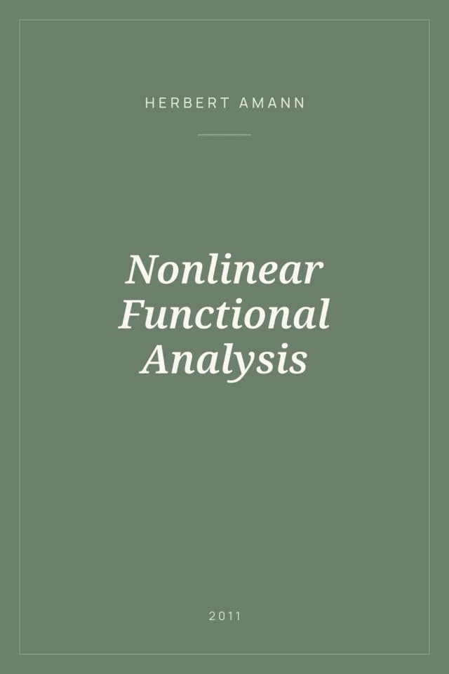 Portada de Nonlinear Functional Analysis