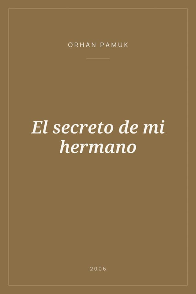 Portada de El secreto de mi hermano