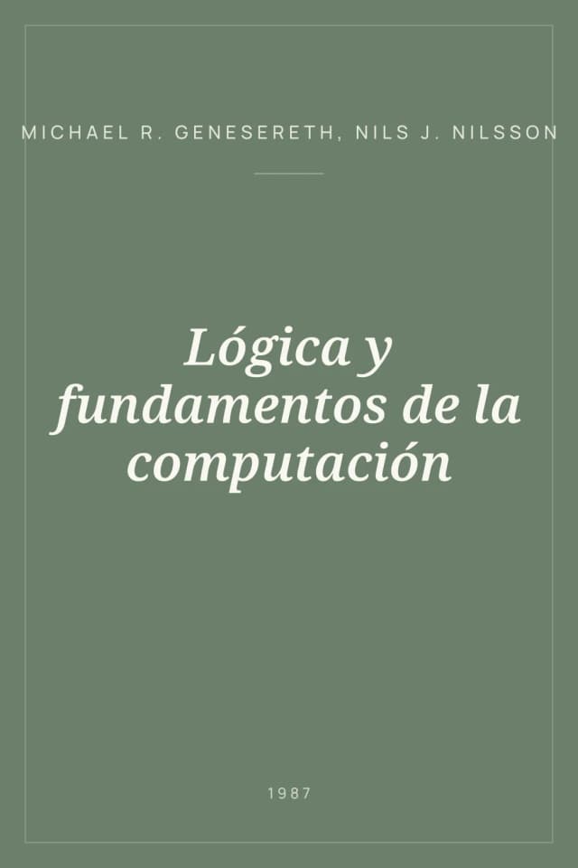 Portada de Lógica y fundamentos de la computación