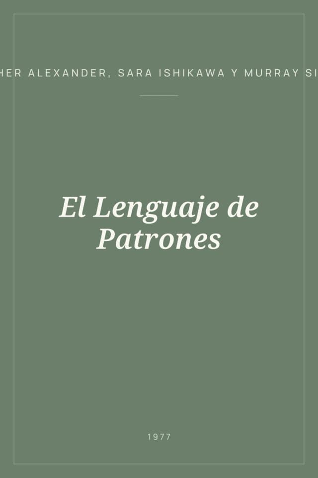 Portada de El Lenguaje de Patrones
