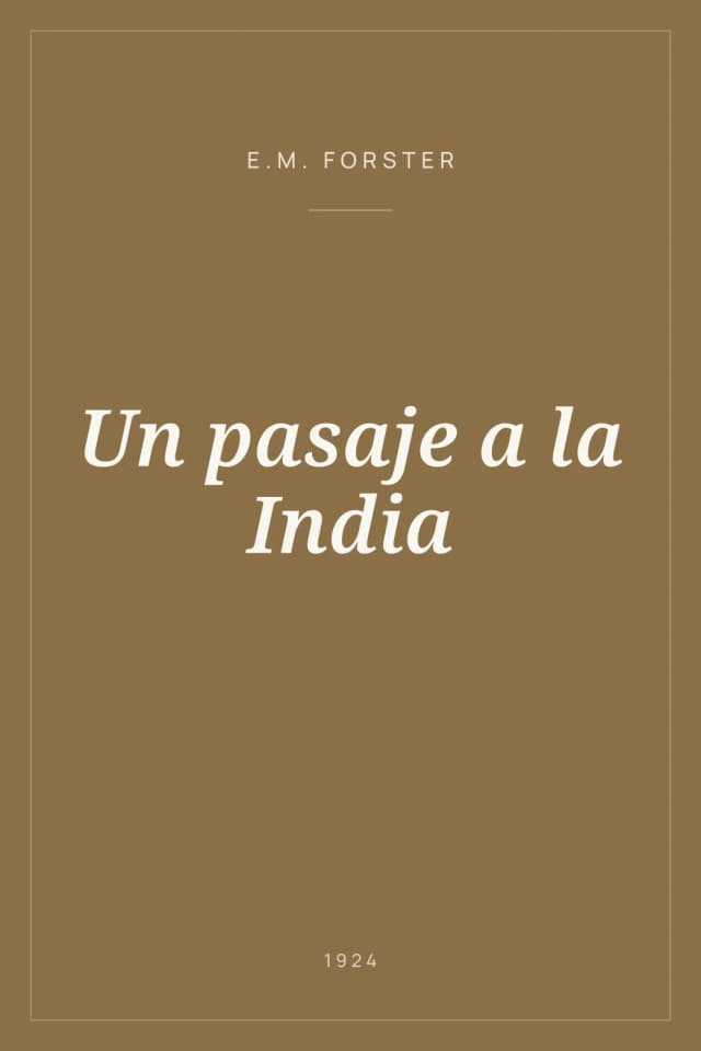 Portada de Un pasaje a la India