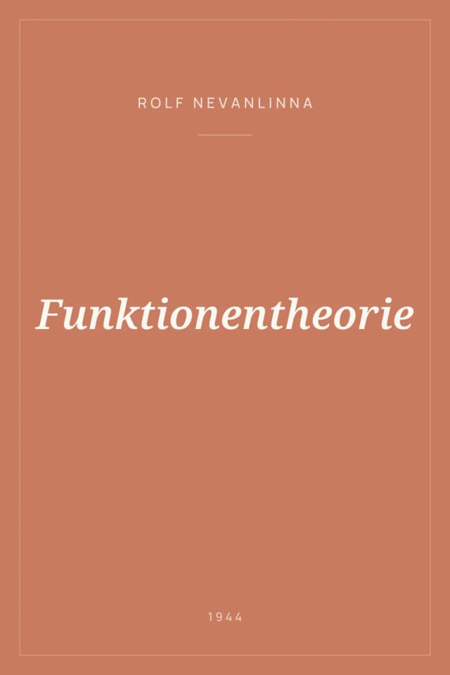 Portada de Funktionentheorie