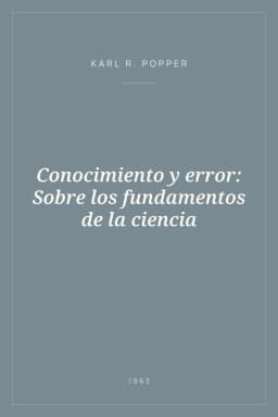 Portada de Conocimiento y error: Sobre los fundamentos de la ciencia