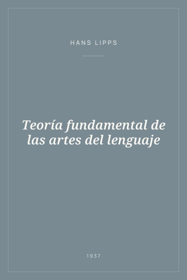 Portada de Teoría fundamental de las artes del lenguaje